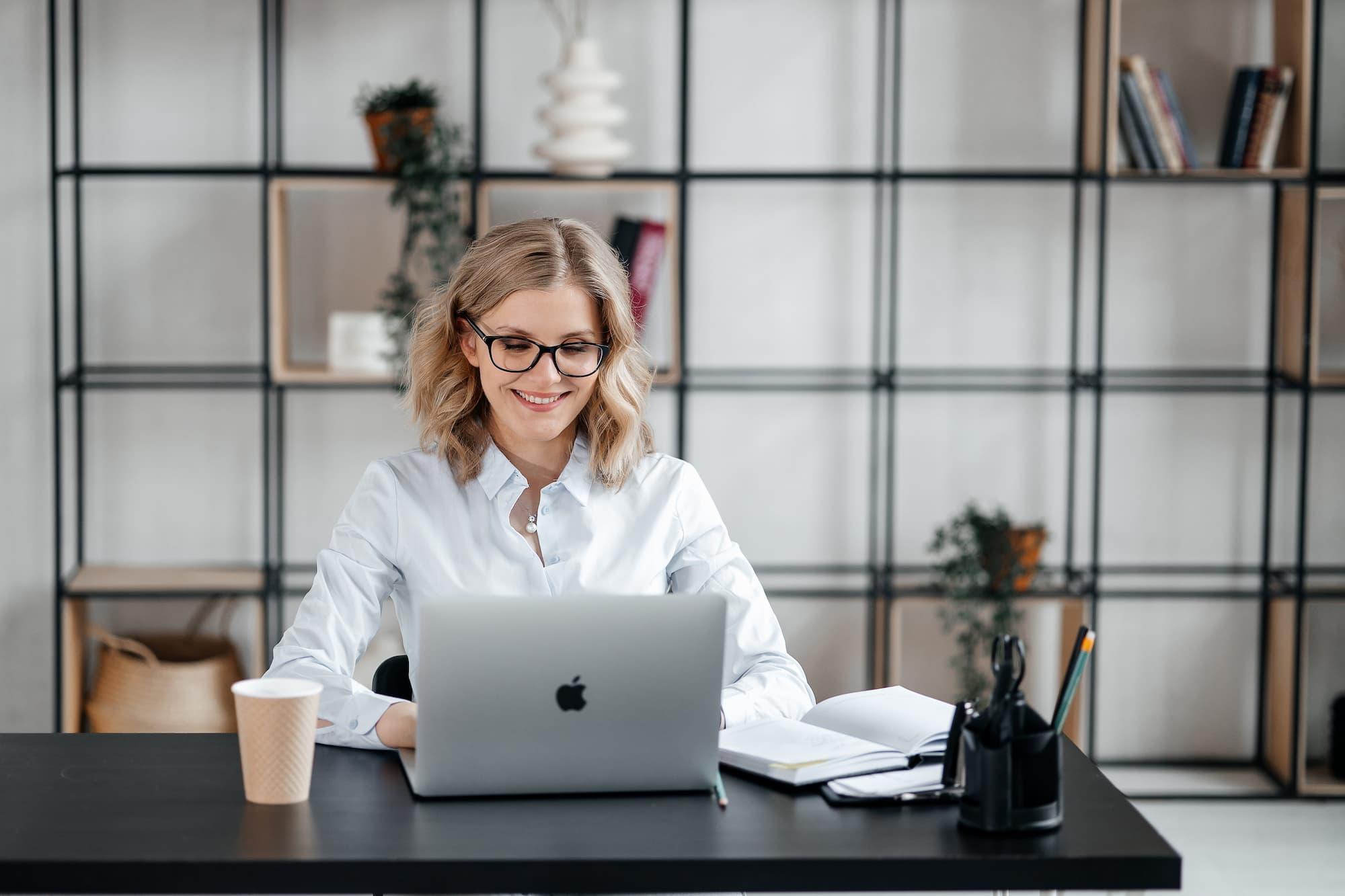 Woman with laptop