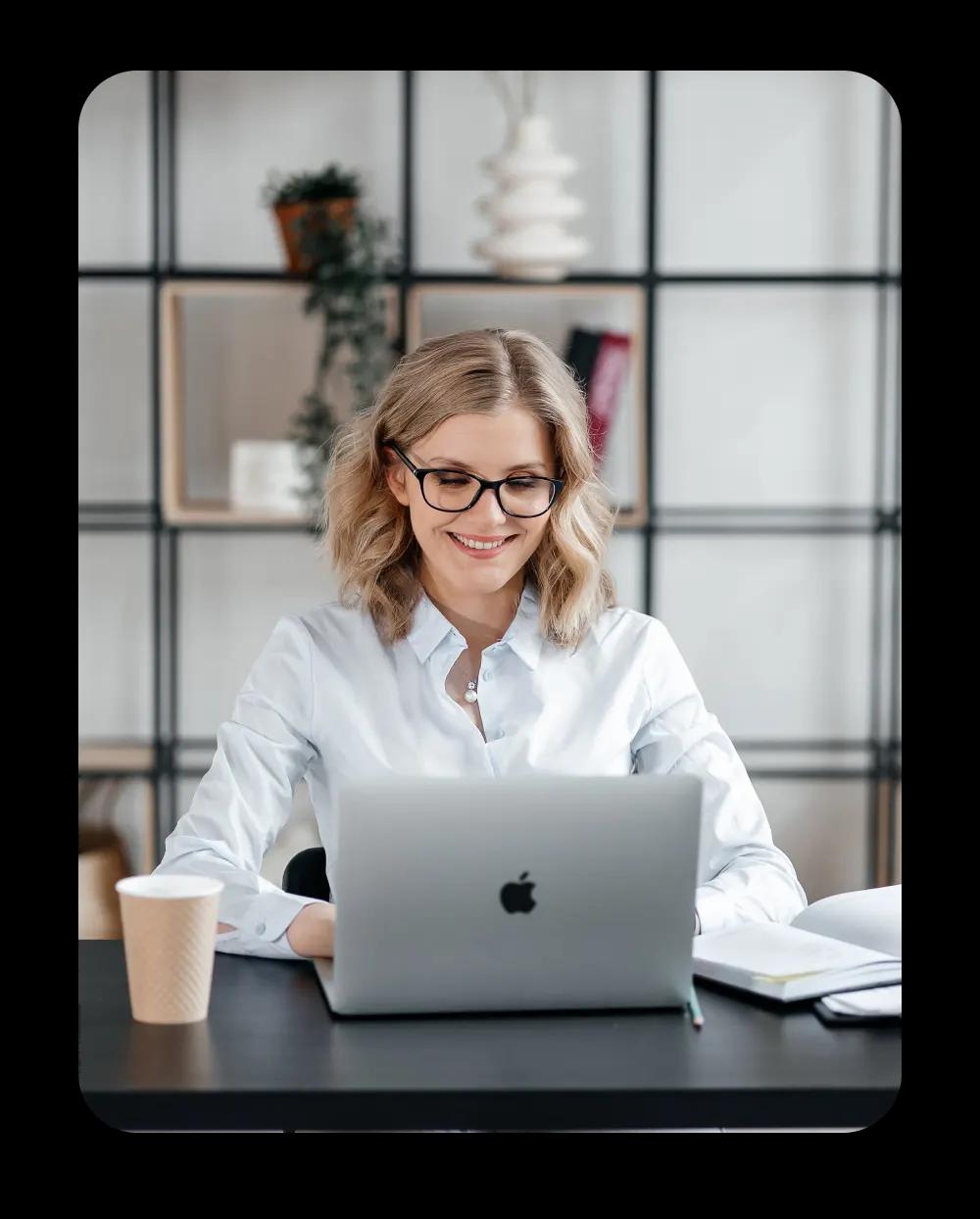 Woman with laptop